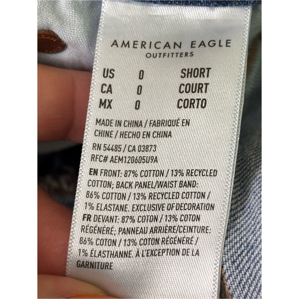 American Eagle Outfitters Light Blue Stovepipe Jeans Size 0 Short - Picture 10 of 11
